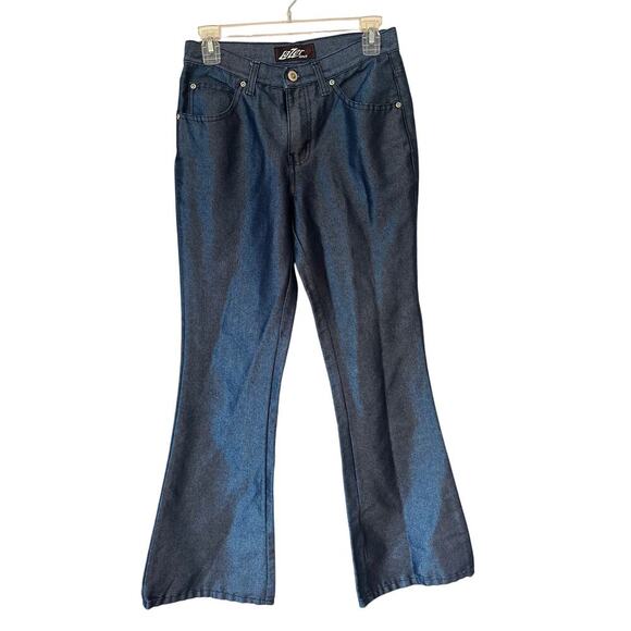 Y2K Lazer Jeans Women’s Size 5 Dark Wash Bootcut Denim 90s Streetwear Vibes - Picture 1 of 6